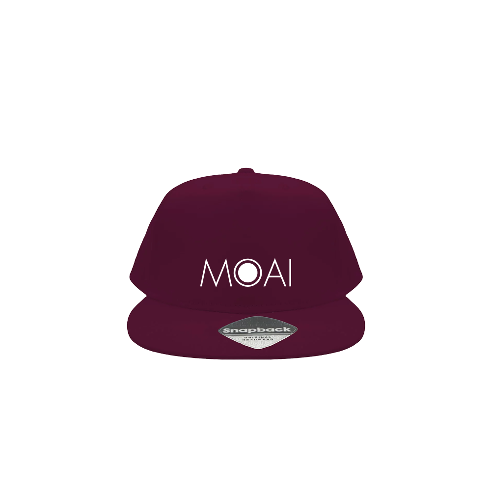 MOAI Snapback Cap - Burgundy